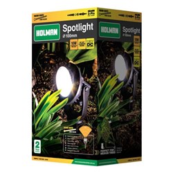 HOLMAN GARDEN LIGHT SPOT 100MM WARM WHITE SLW10010